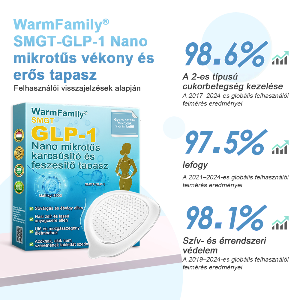 [Lásd az eredményeket 7 nap múlva]🌲WarmFamily® SMGT-GLP-1 nano mikrotűs tapasz (Fájdalommentes, hosszan tartó, kezeli a cukorbetegséget, az elhízást és a szív- és érrendszeri betegségeket)