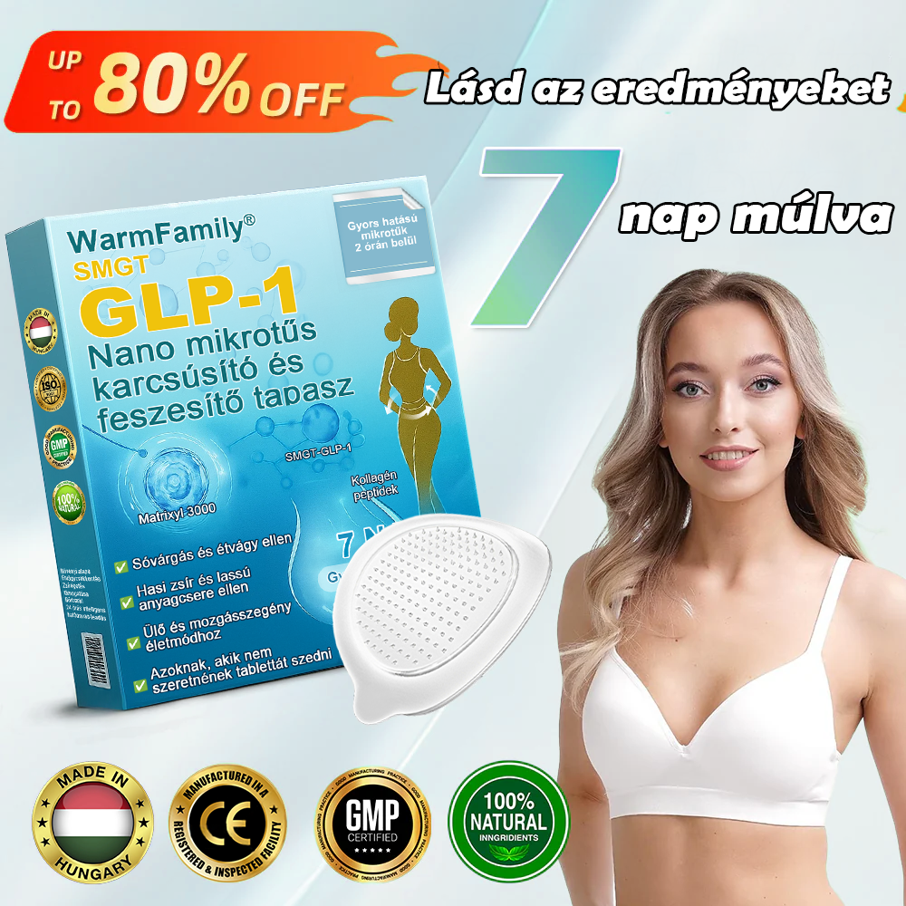 [Lásd az eredményeket 7 nap múlva]🌲WarmFamily® SMGT-GLP-1 nano mikrotűs tapasz (Fájdalommentes, hosszan tartó, kezeli a cukorbetegséget, az elhízást és a szív- és érrendszeri betegségeket)
