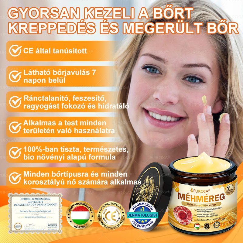🐝🌿PUROSA® Méhméreg Bőrfelújító Krém 🔥 UTOLSÓ NAP – 80% KEDVEZMÉNY🔥