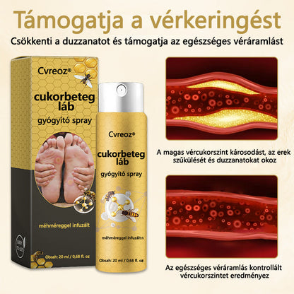 Cvreoz® méhméreg gyógyító spray a sebek gyógyulására és regenerálására a kezeken és a lábakon🩹
