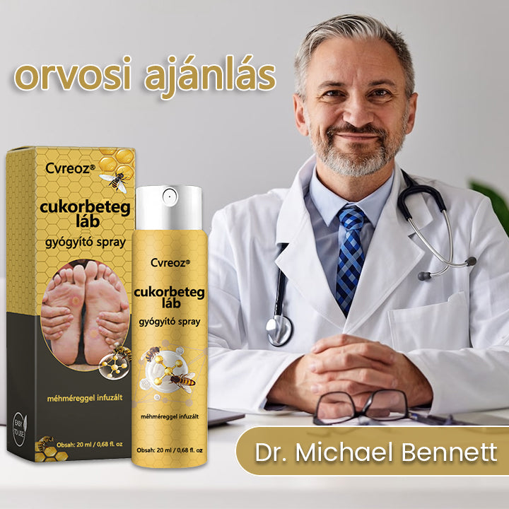 Cvreoz® méhméreg gyógyító spray a sebek gyógyulására és regenerálására a kezeken és a lábakon🩹